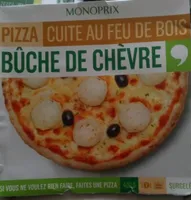 Pizza cuite au feu de bois bûche de chèvre