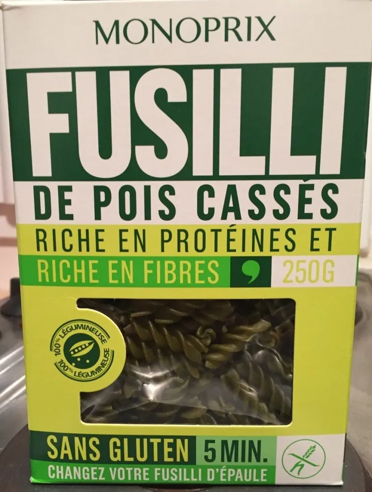 Fusilli de pois cassés