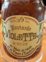 Moutarde VIOLETTE de BRIVE au Moût de raisin et au Piment d'Espelette