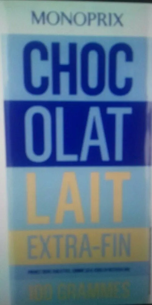 Chocolat lait extra fin