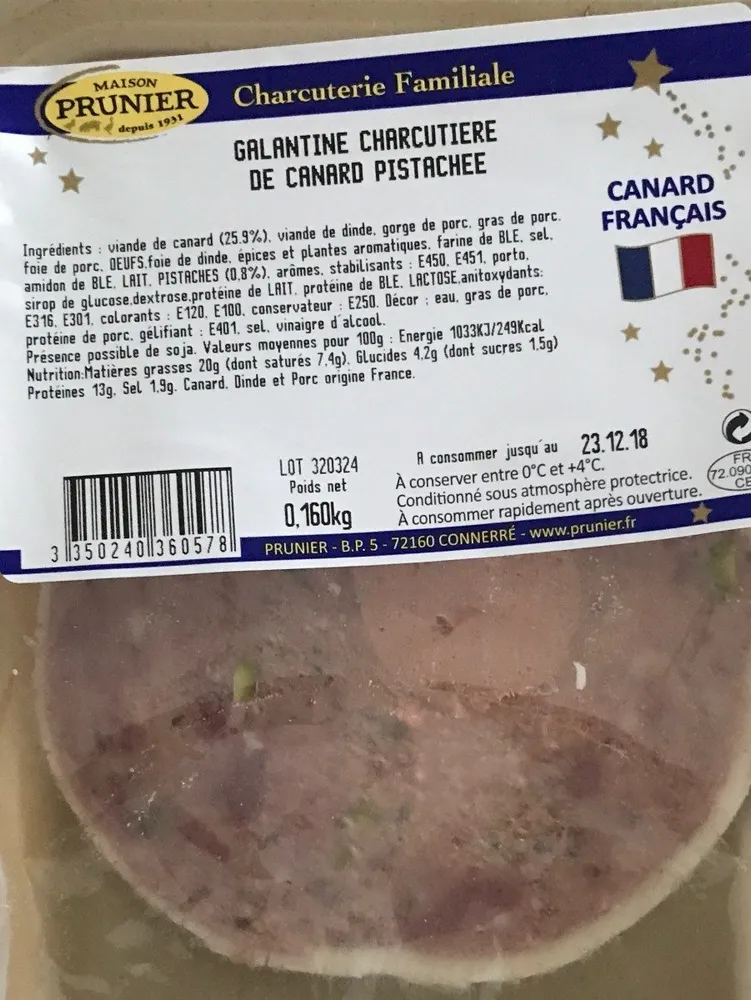 Galantine de canard pistachée