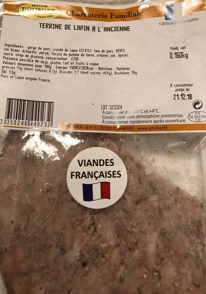 Terrine de lapin a l'ancienne