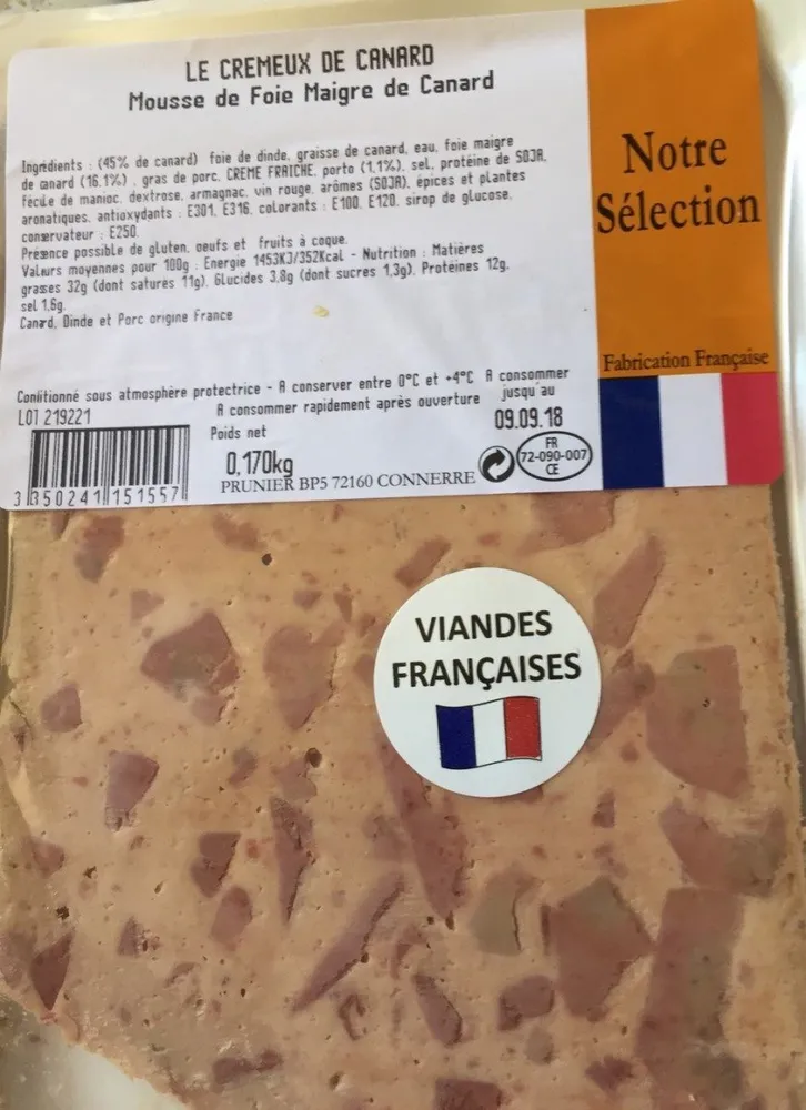 Cremeux de canard