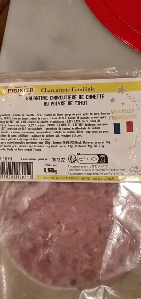 Galantine charcutière de canette au poivre de timut