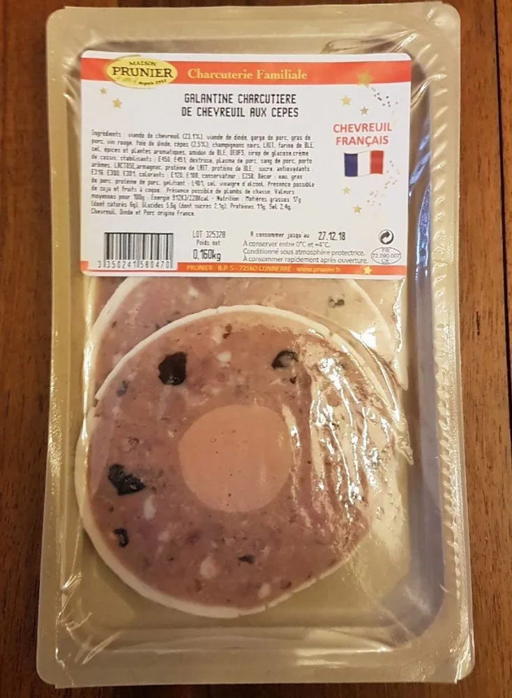 Galantine de chevreuil aux cèpes