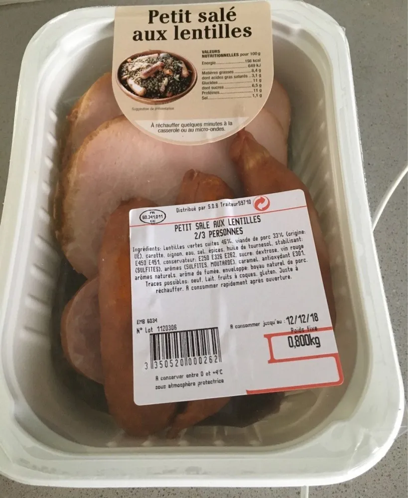 Petit salé aux lentilles