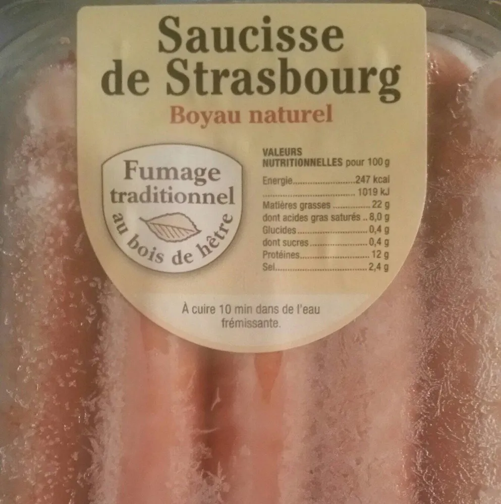 Saucisse de Strasbourg - boyau naturel