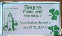 beurre pasteurisé poids net 250 g