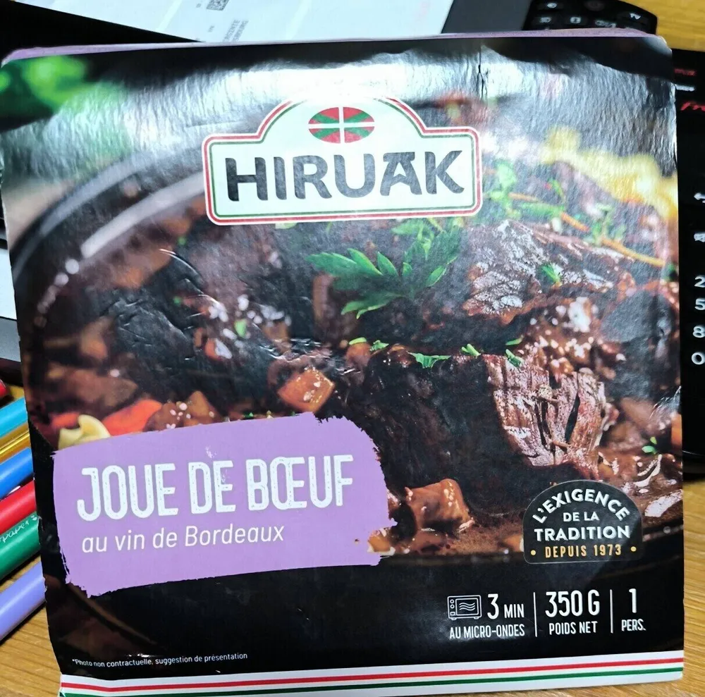 Joue de boeuf au vin de Bordeaux