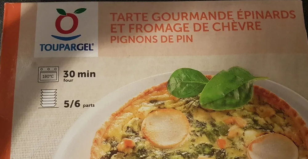 Tarte gourmande épinards et fromage de chèvre pignons de pin