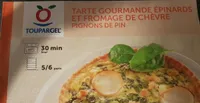 Tarte gourmande épinards et fromage de chèvre pignons de pin