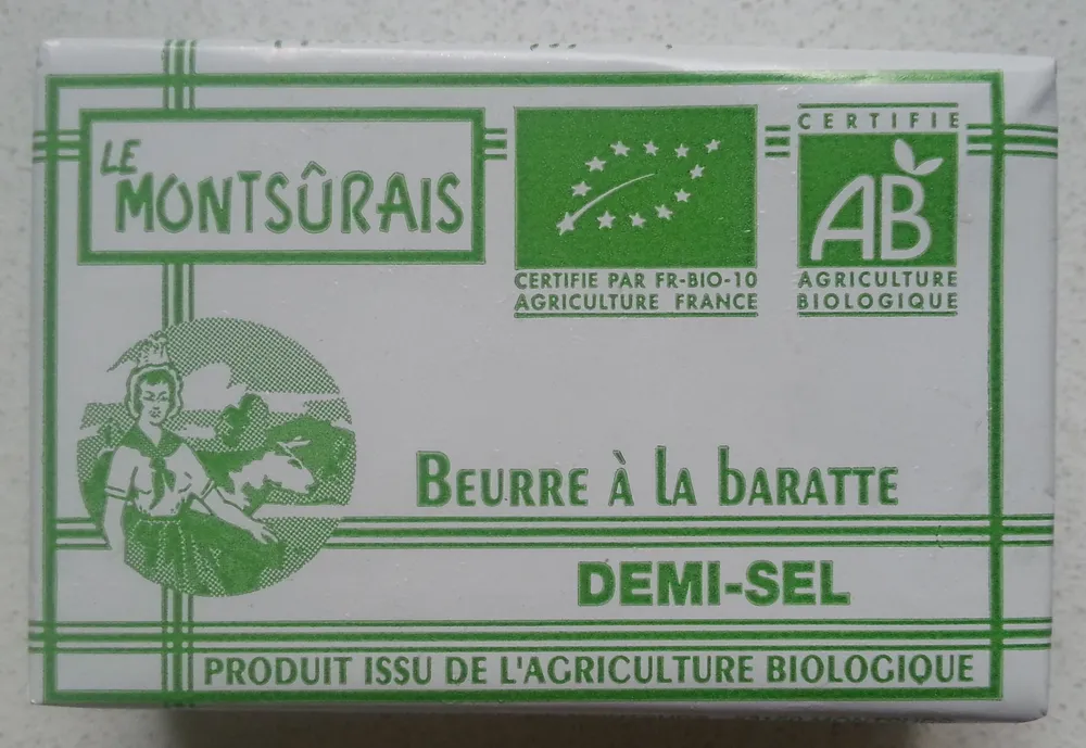 Beurre à la baratte Demi-Sel Bio (80 % MG)