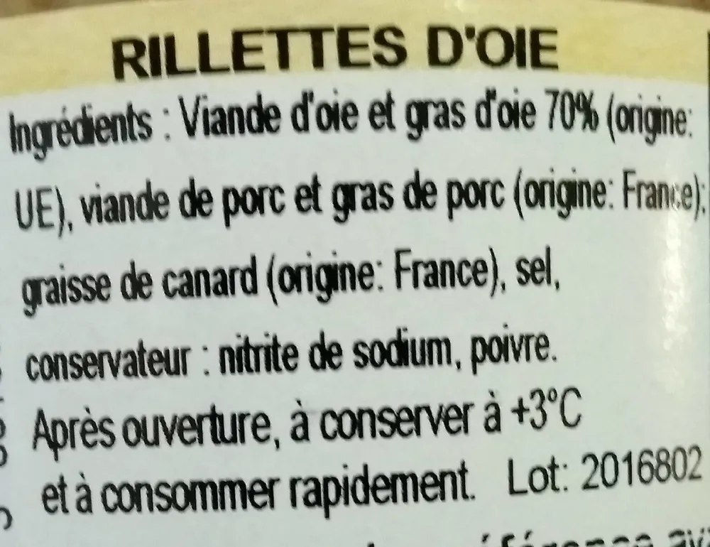 Rillettes d'oie