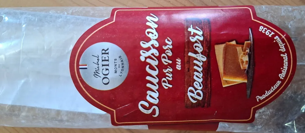 Saucisson pur porc au Beaufort