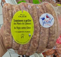 Saucisses à griller des Monts du Lyonnais au Thym saveur Citron