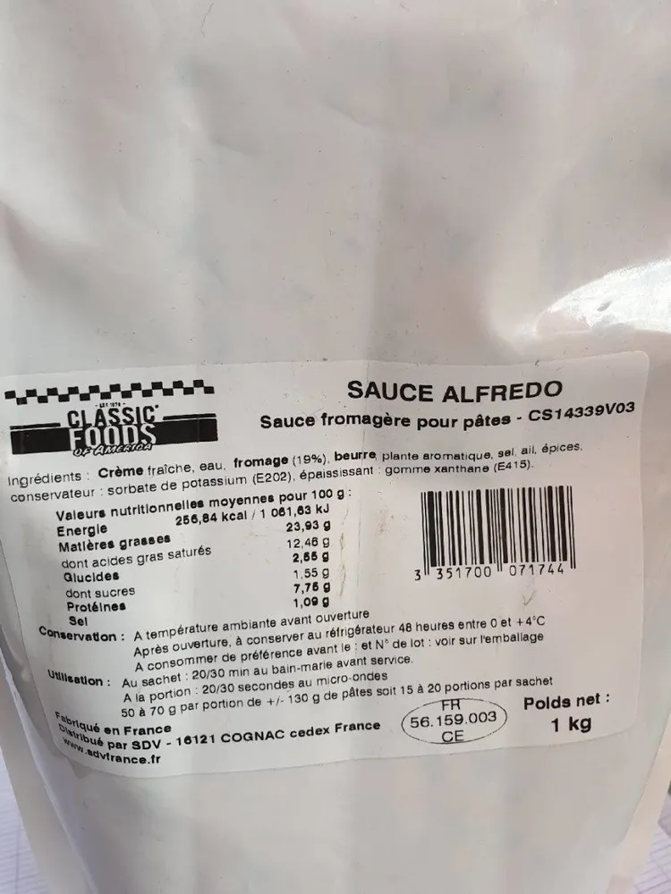 Sauce alfredo