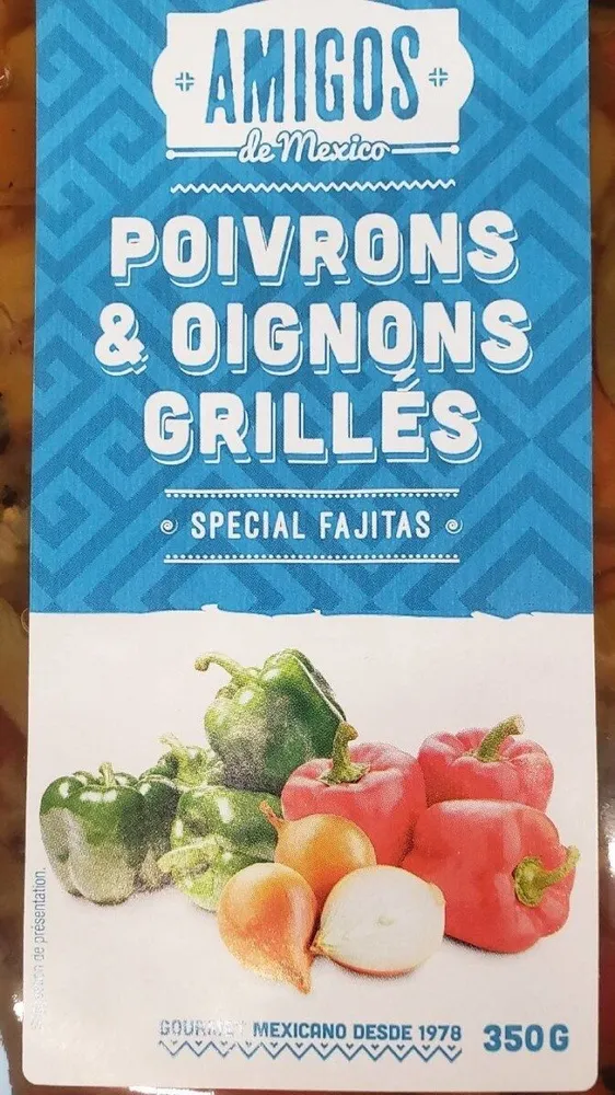 Amigos de Mexico poivrons et oignons grillés