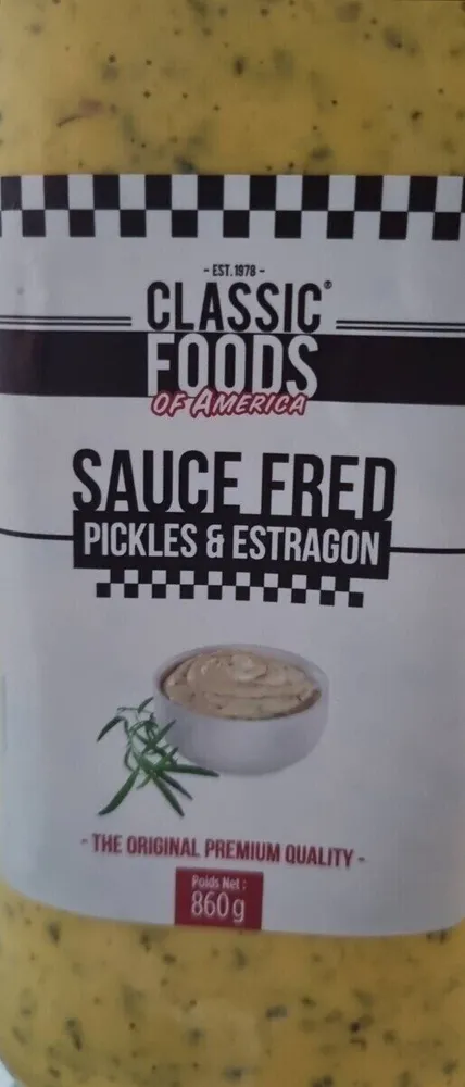 Sauce Fred pickles & estragon