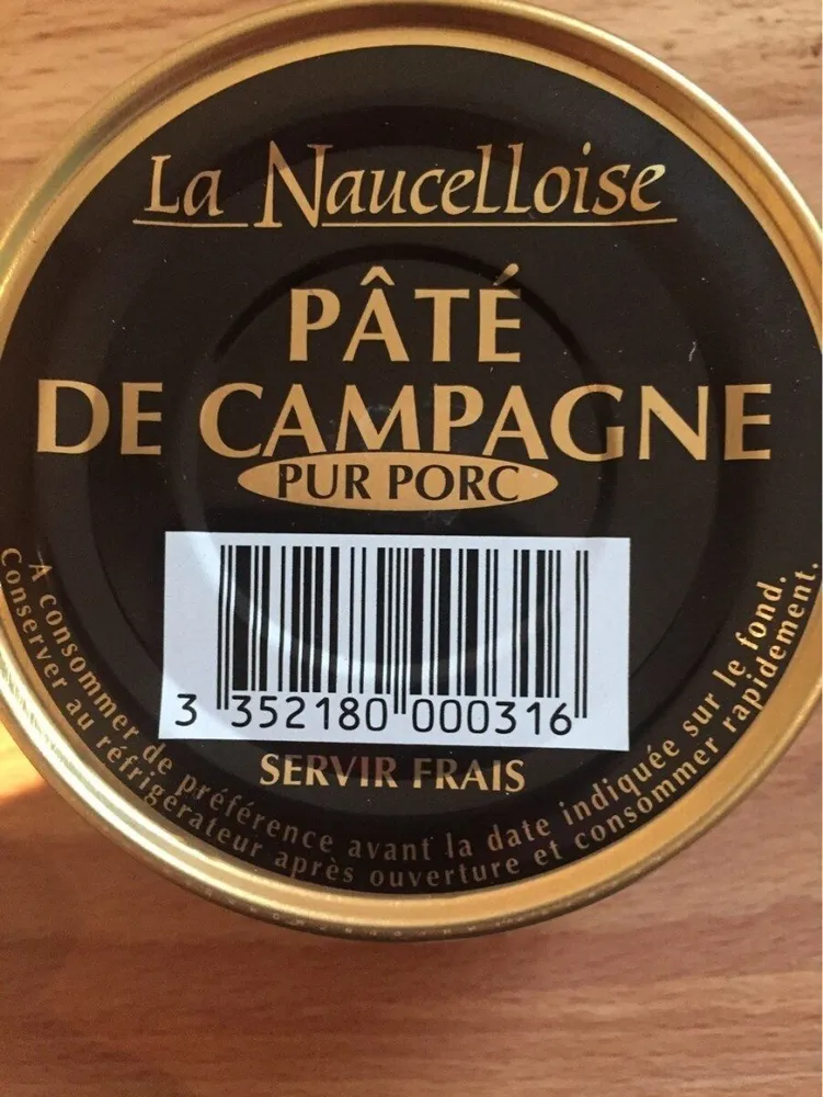 Pate de campagne pur porc LA NAUCELLOISE
