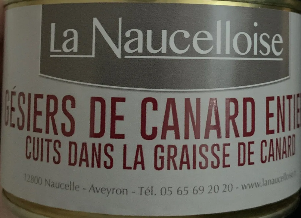 Gésiers de Canard Entiers Cuits dans la Graisse de Canard