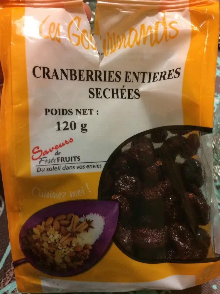 Cranberries entieres sechees