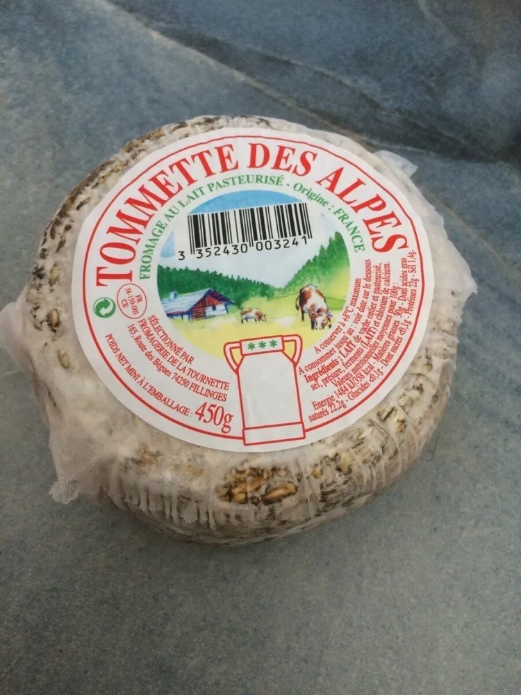 Tomme Des Alpes Pasteurised Cow Milk Cheese 450G