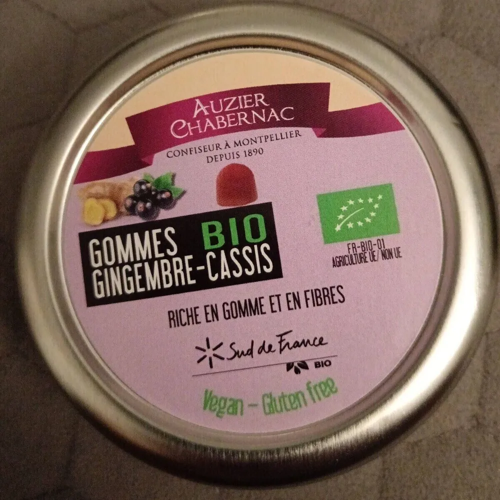 Gommes BIO Gingembre Cassis