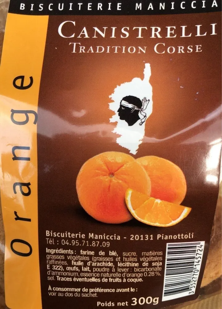 Canistrelli tradition Corse orange