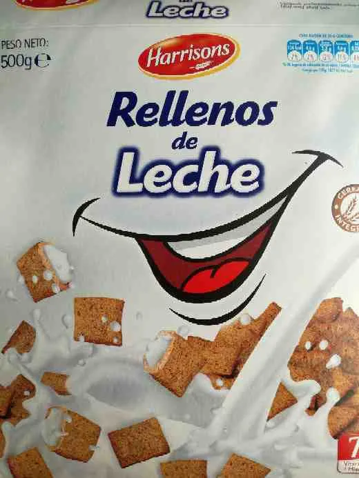 Cereales rellenos de leche