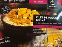 FILET DE POULET KORMA & son riz basmati