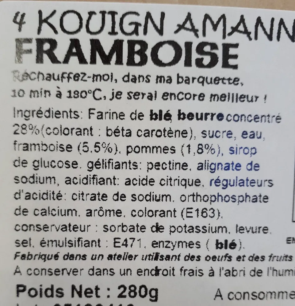 4 Kouign Amann Framboise