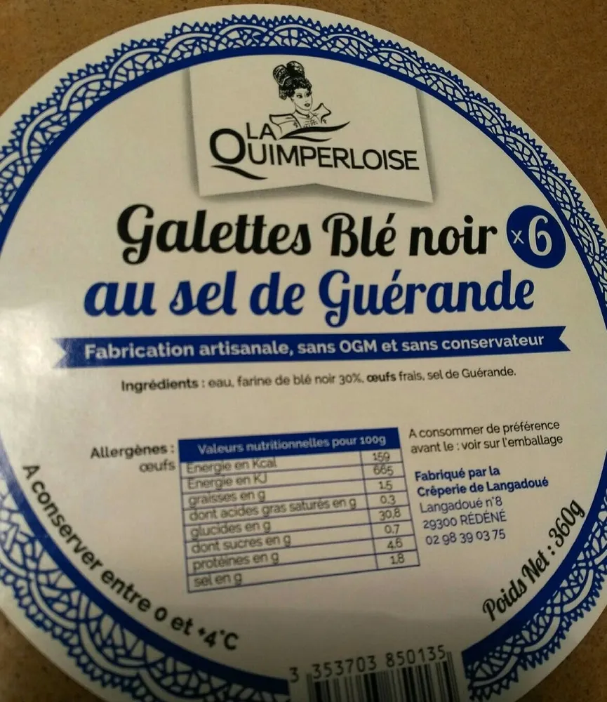 Galette Blé noir au sel de Guérande