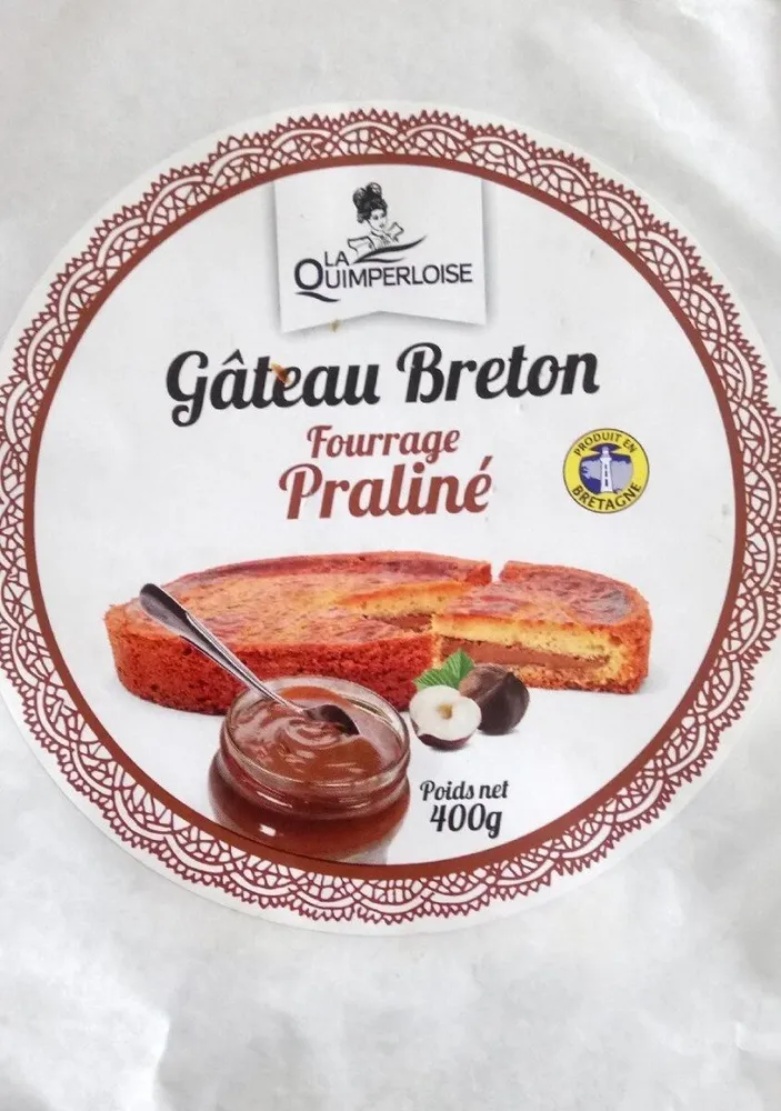 Gâteau breton fourré praliné