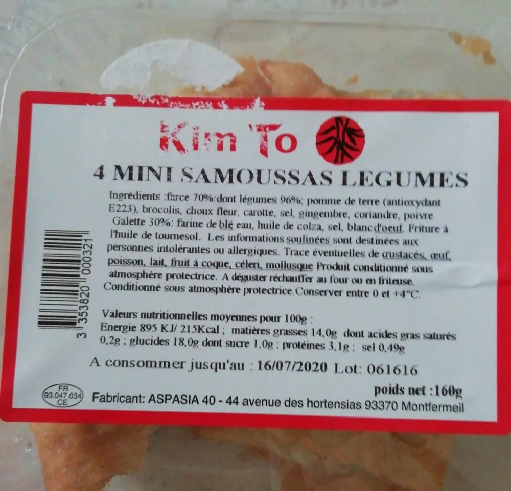 Mini samoussad legumes
