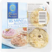 16 mini blinis a la crème
