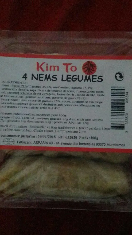 4 nems legumes