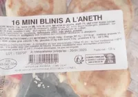 16 minis blinis à l'aneth