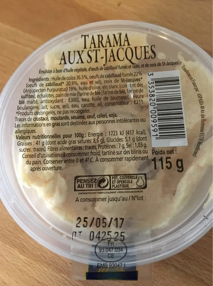 Tarama aux Saint Jacques
