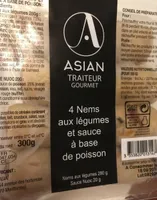 Nem aux legumes et sauce a base de poisson