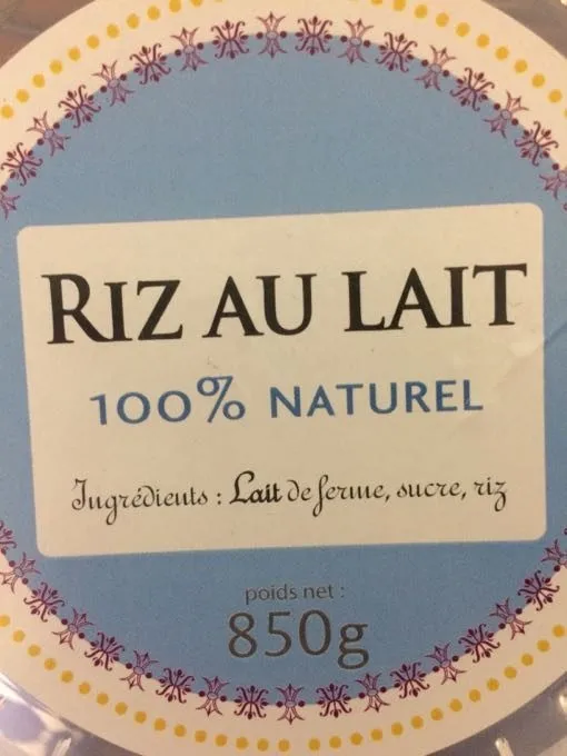 Le Riz Au Lait 100% Naturel