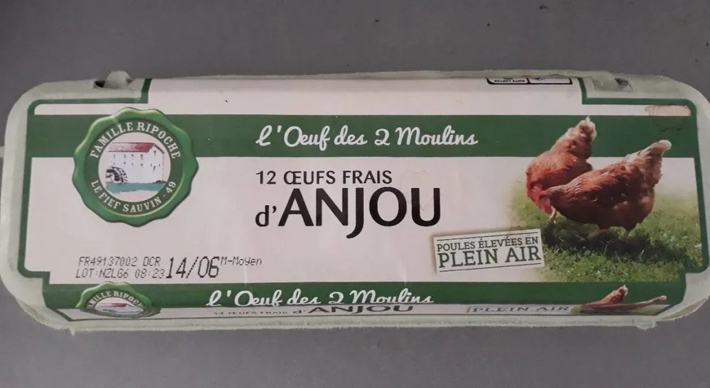 12 oeufs frais d'Anjou