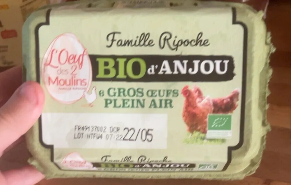6 oeufs plein air d'Anjou