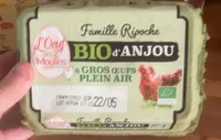 6 oeufs plein air d'Anjou