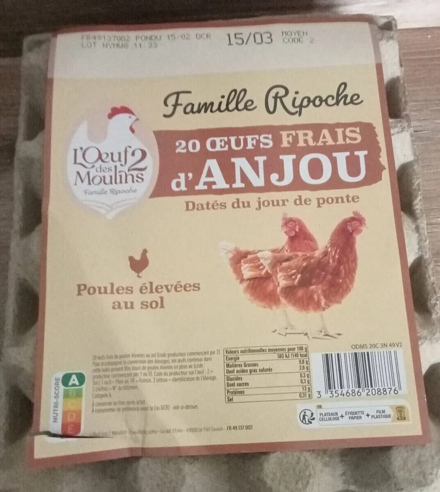 L'oeuf des deux moulins Famille Ripoche