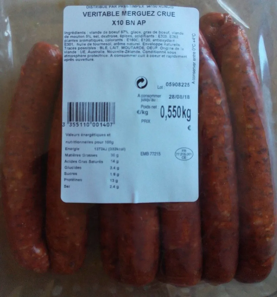 Merguez crue