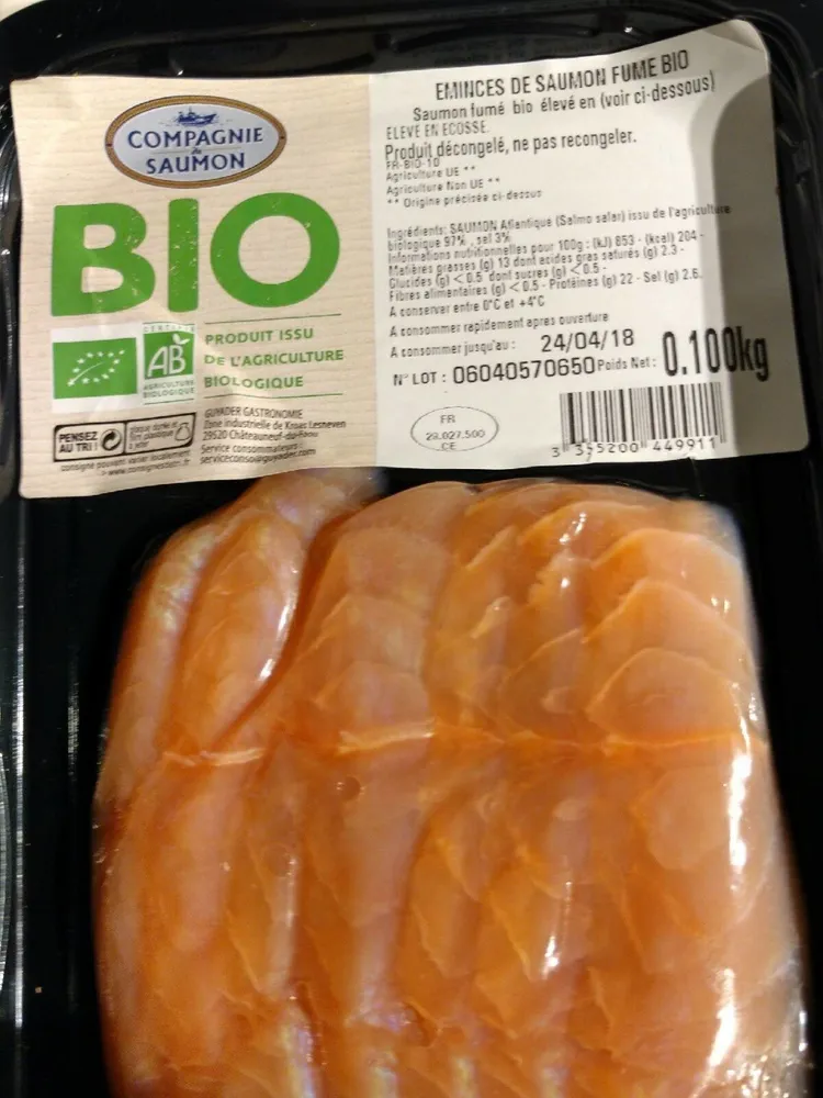 Emincé De Saumon Fumé bio