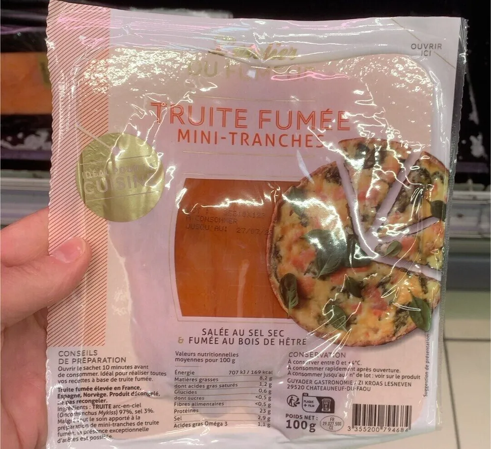 Truite fumée mini tranches