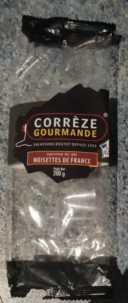 Saucisson sec aux noisettes de France