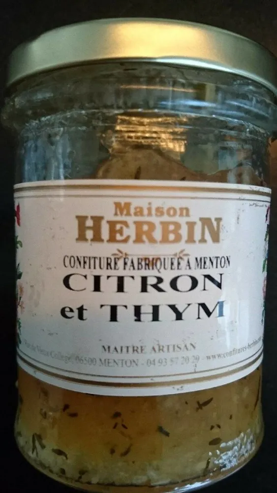 Confiture CITRON et THYM