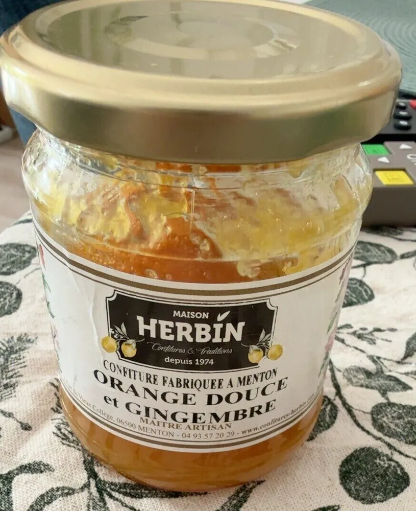 Confiture orange douce et gingembre
